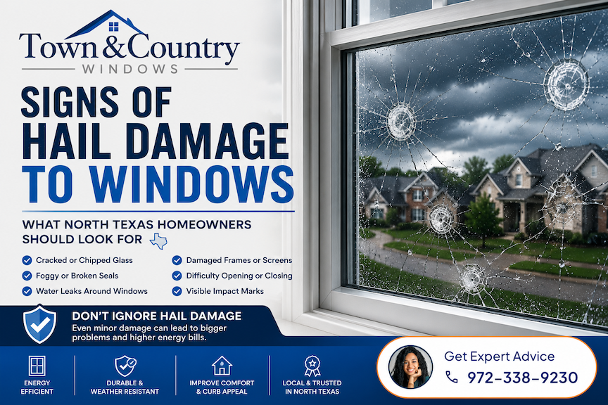 Signs of Hail Damage to Windows: What North Texas Homeowners Should Look For
